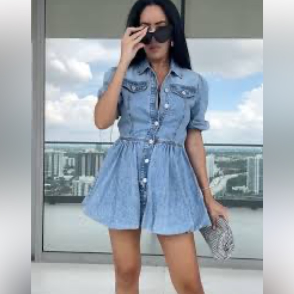 NWT Blank NYC Revolve Denim Button-Up Dress